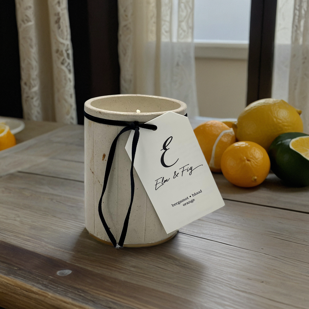 Bergamot & Blood Orange Soy Candle in Antique English Marmalade Jar