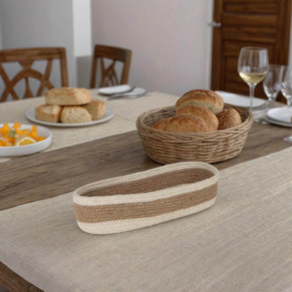 Jute French Bread Basket
