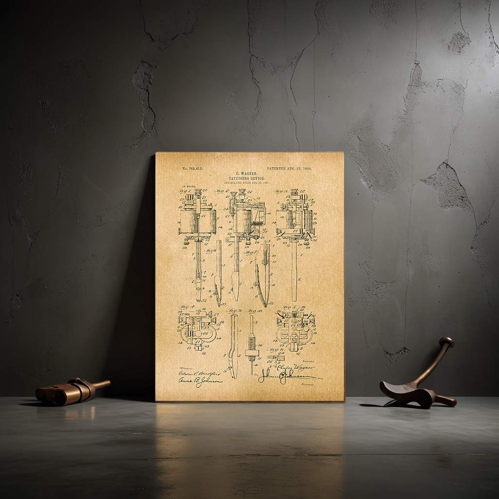 Tattooing Device 1904 Patent Art Print