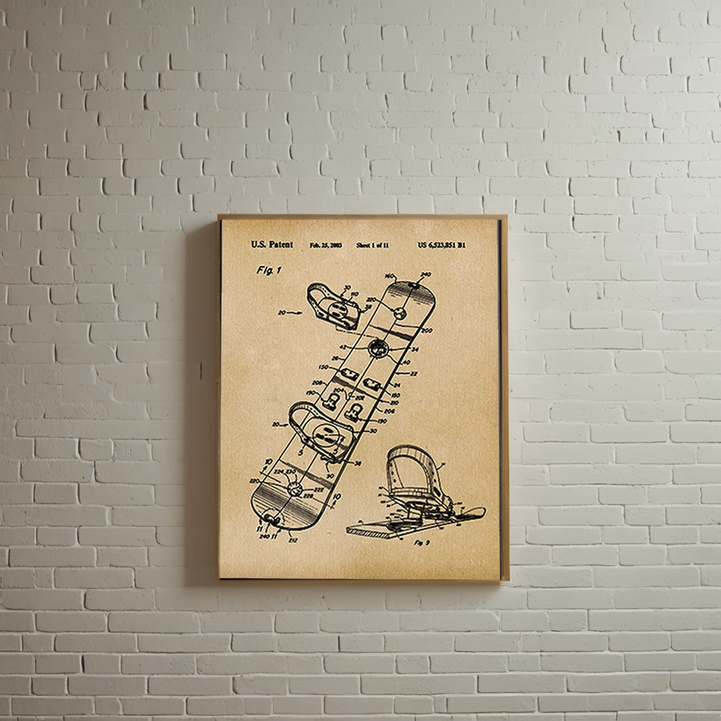 Snowboard 2003 Patent Art Print