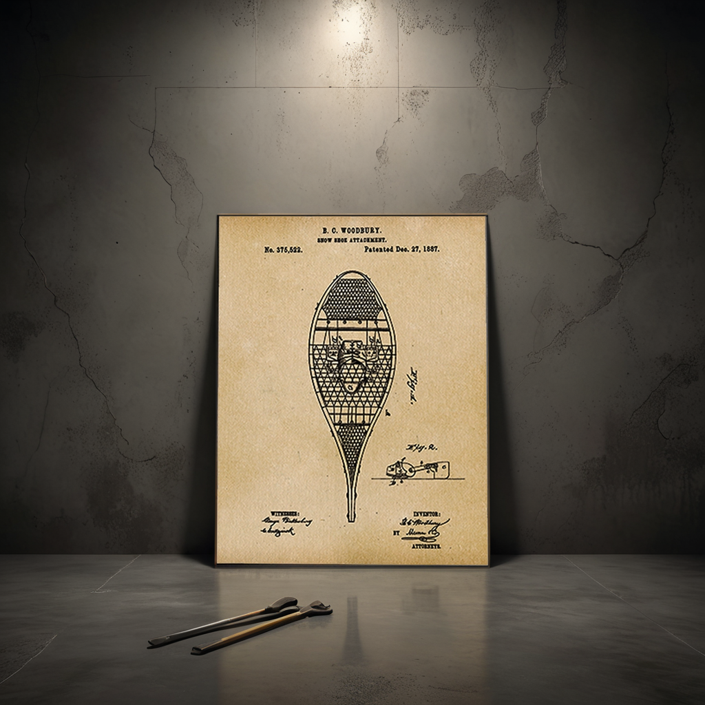Snowshoe 1887 Patent Art Print