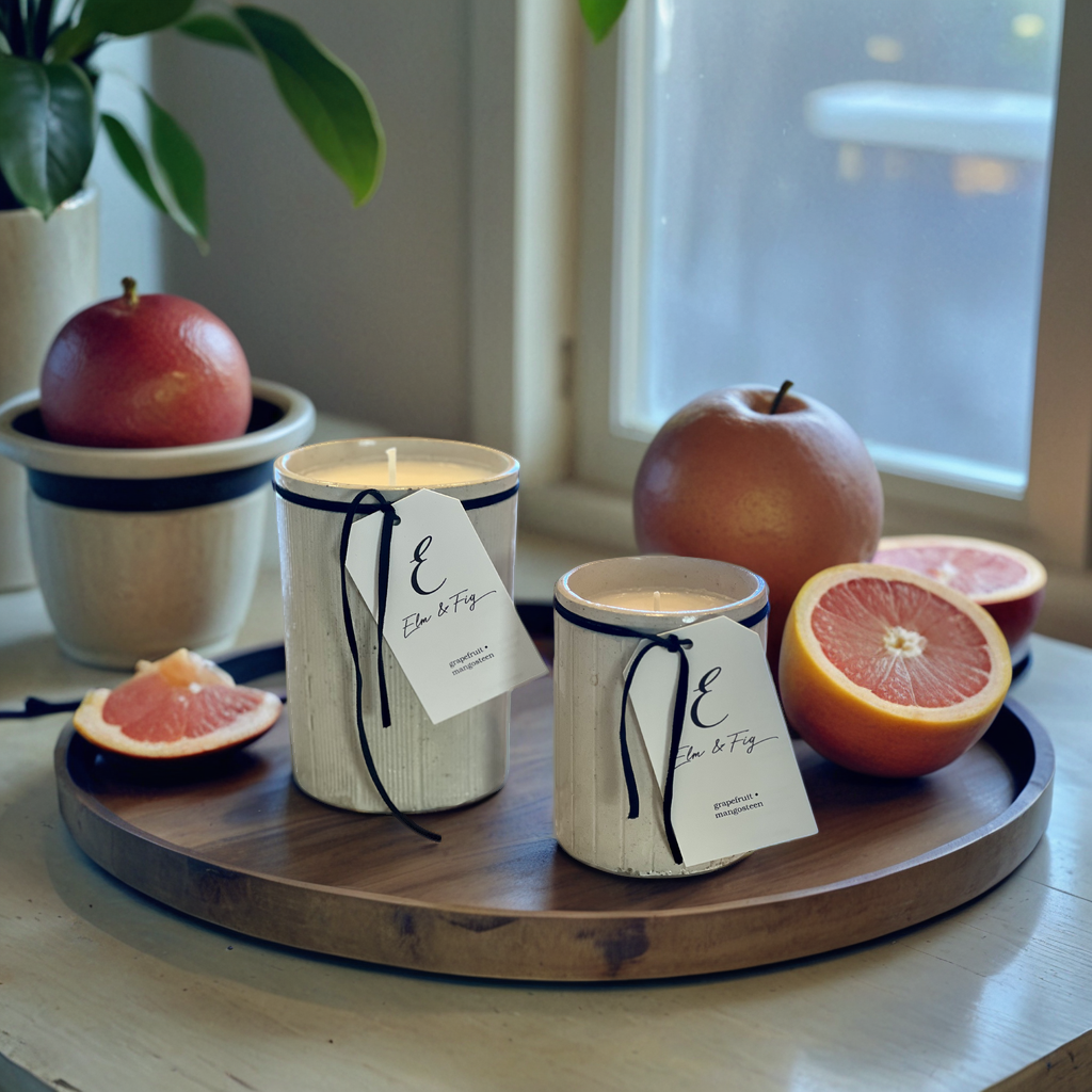 Grapefruit & Mangosteen Soy Candle in Antique English Marmalade Jar
