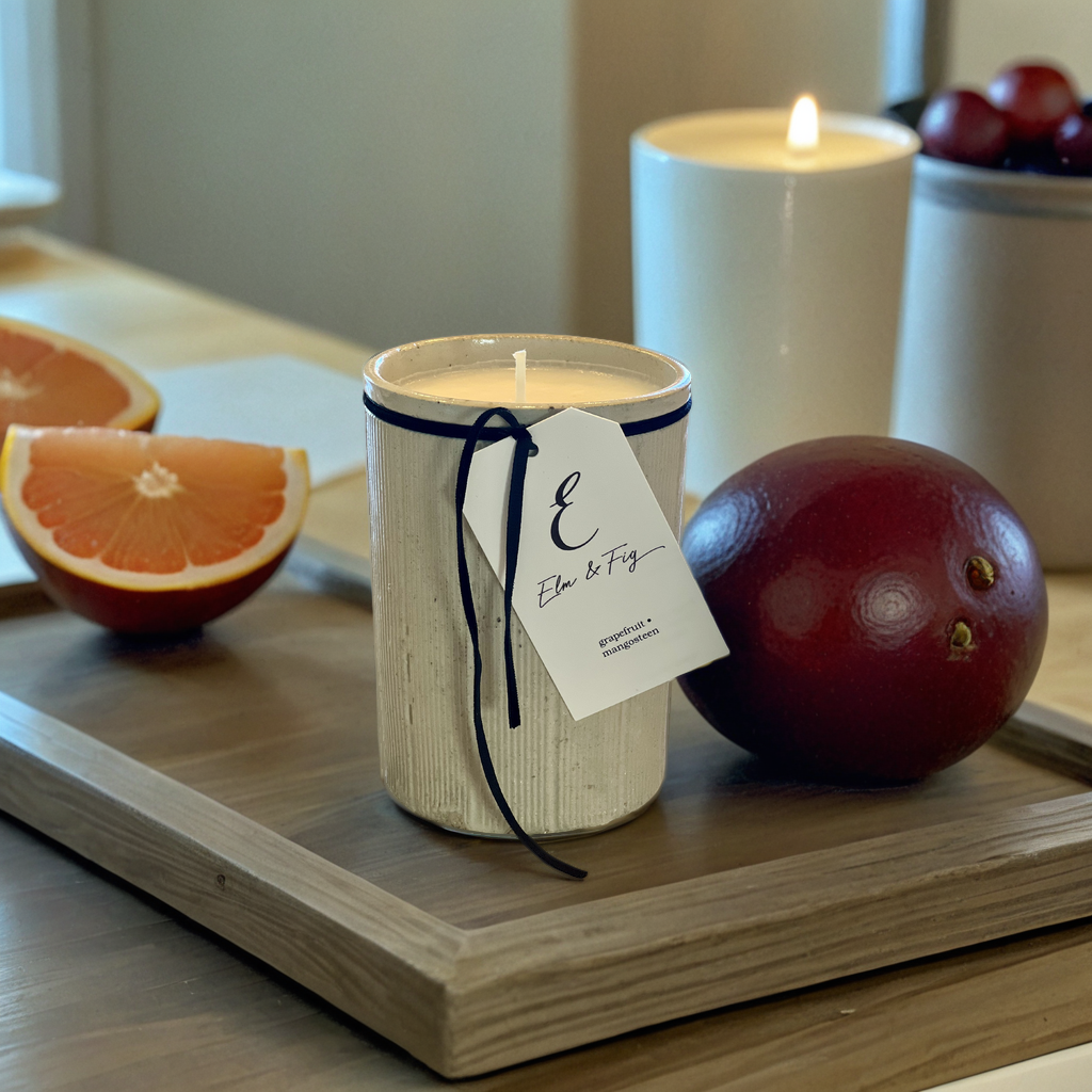 Grapefruit & Mangosteen Soy Candle in Antique English Marmalade Jar