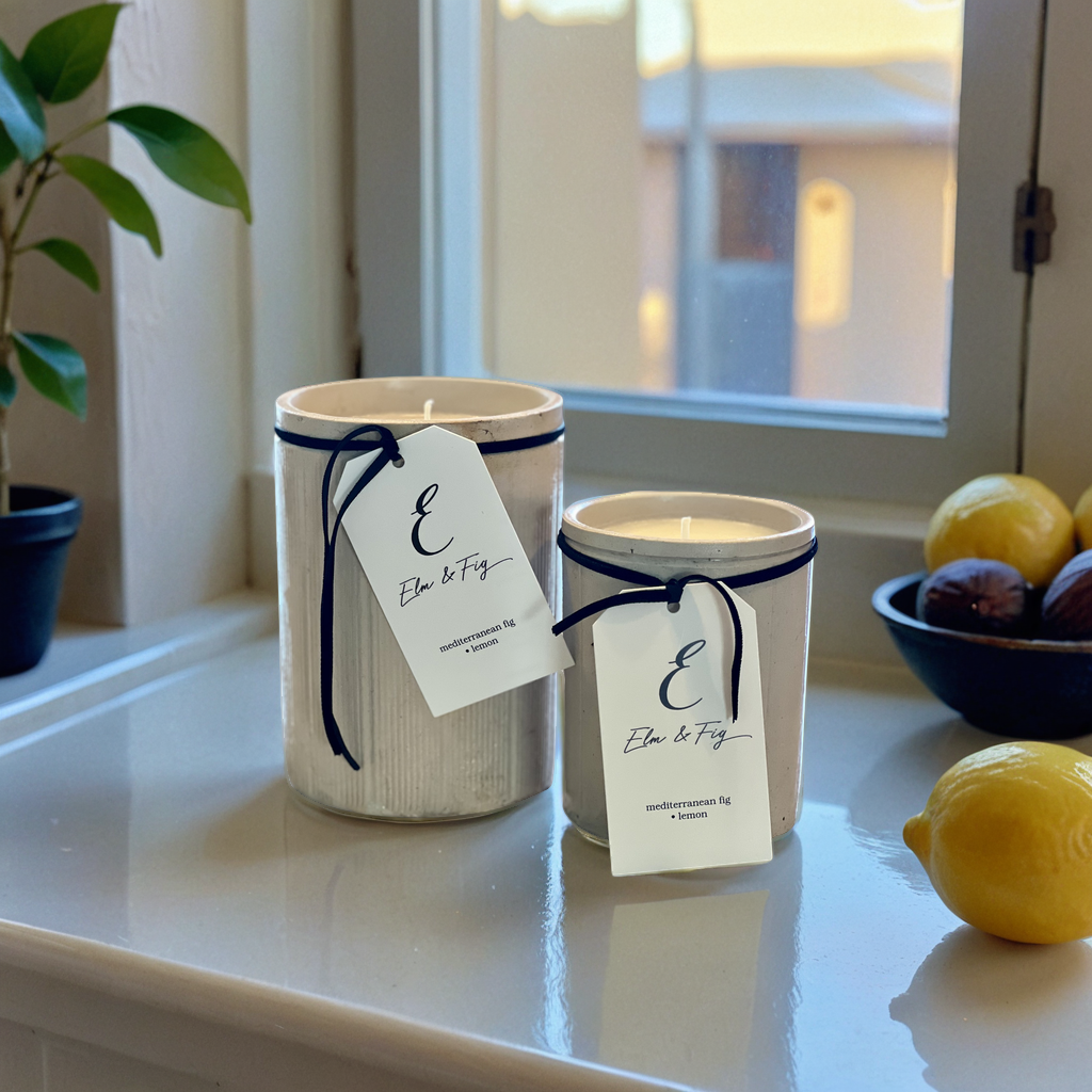 Mediterranean Fig & Lemon Soy Candle in Antique English Marmalade Jar