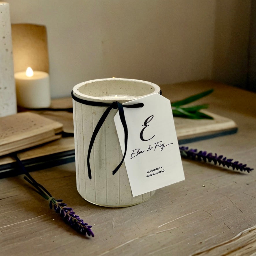 Lavender & Sandalwood Soy Candle in Antique English Marmalade Jar