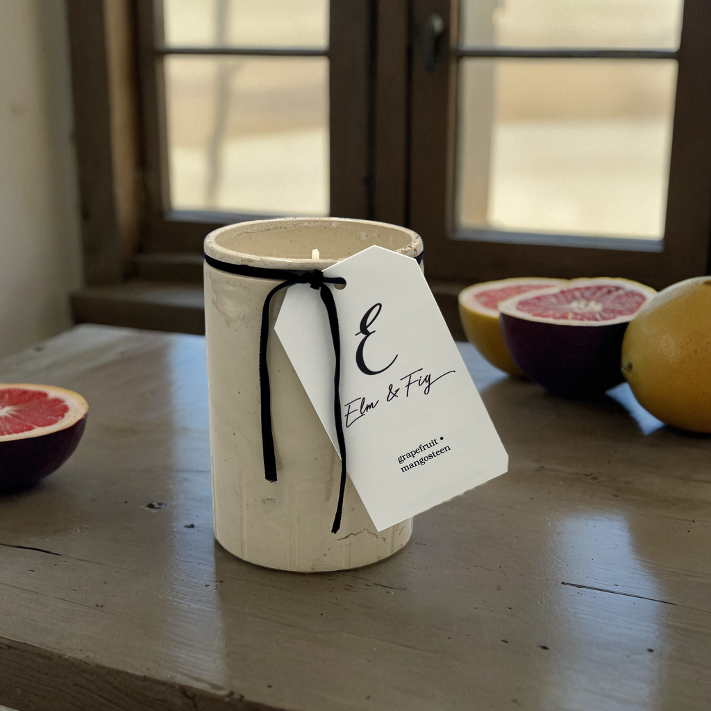 Grapefruit & Mangosteen Soy Candle in Antique English Marmalade Jar