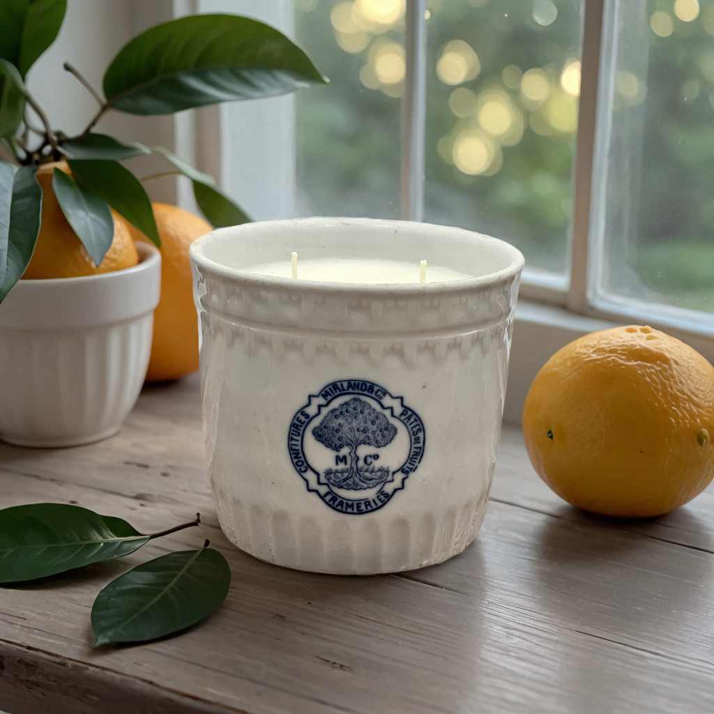 Blood Orange & Amber Soy Candle in Antique Porcelain Marmalade Pot