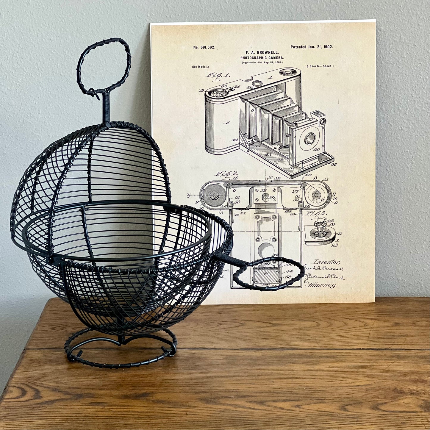 Brownell Camera 1902 Patent Art Print
