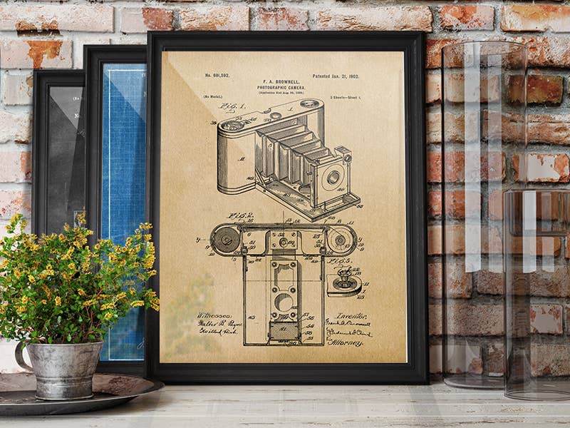 Brownell Camera 1902 Patent Art Print