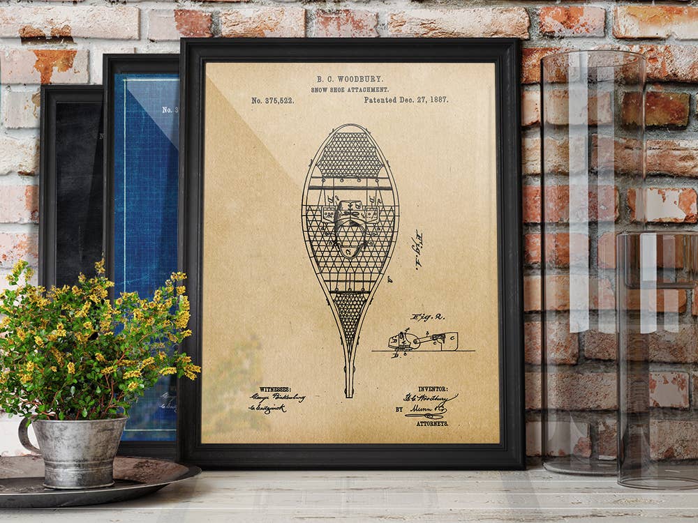 Snowshoe 1887 Patent Art Print