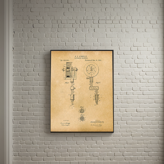 Tattooing Machine 1891 Patent Art Print