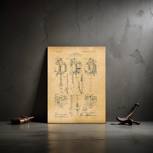 Tattooing Device 1904 Patent Art Print