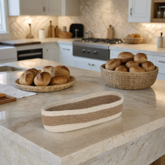 Jute French Bread Basket