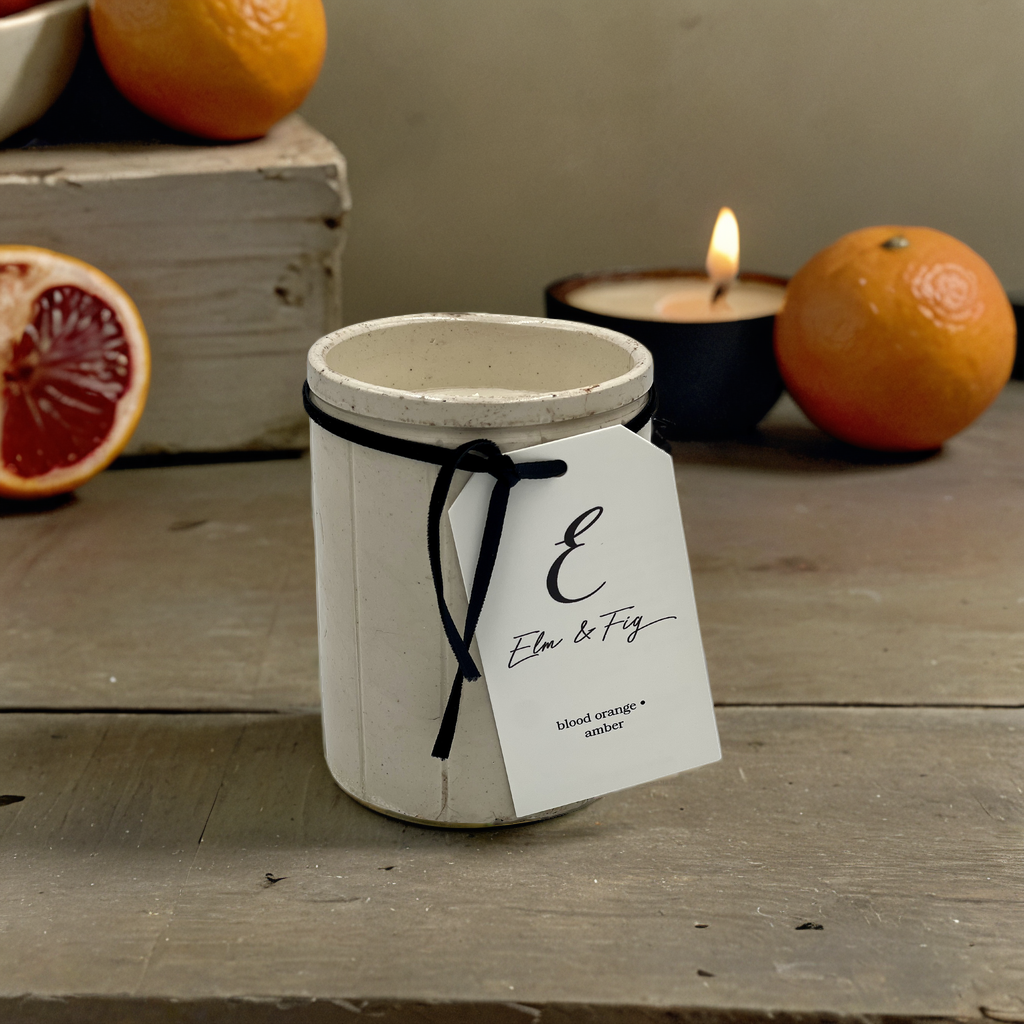 Blood Orange & Amber Soy Candle in Antique English Marmalade Jar