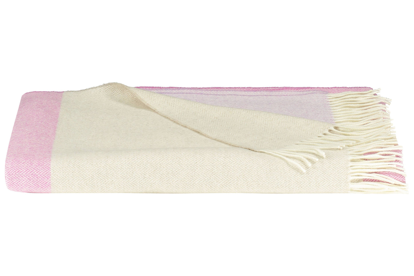 English Lambswool Throw Blanket, Pink