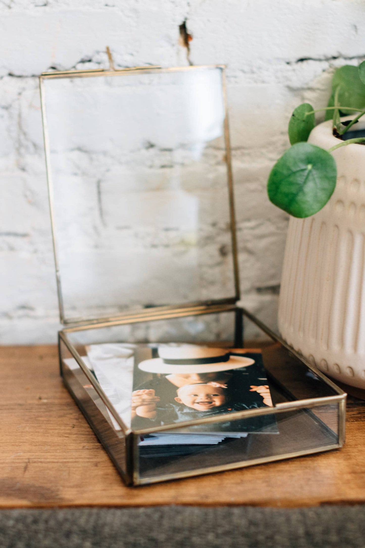 Antiqued Brass Keepsake Box