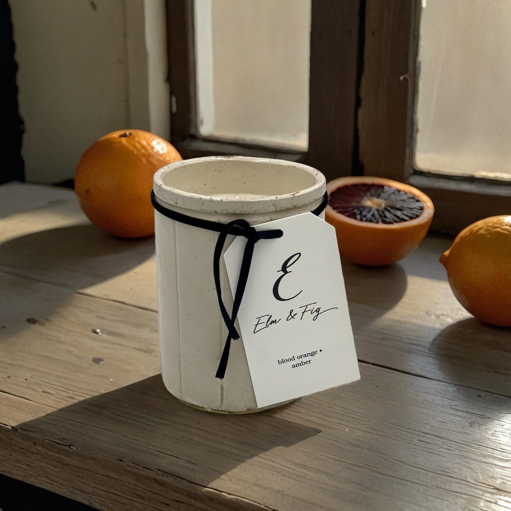 Blood Orange & Amber Soy Candle in Antique English Marmalade Jar