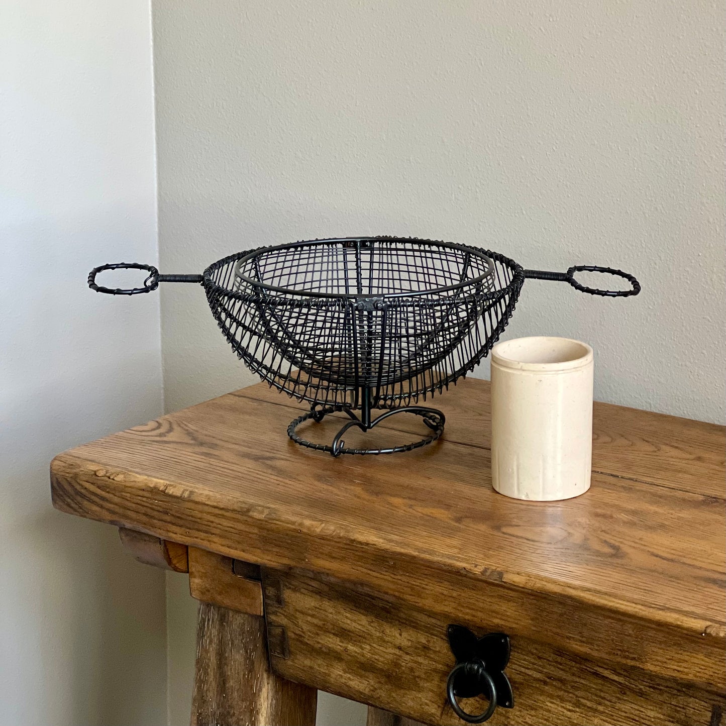 Reproduction French Antique Wire Lettuce Basket