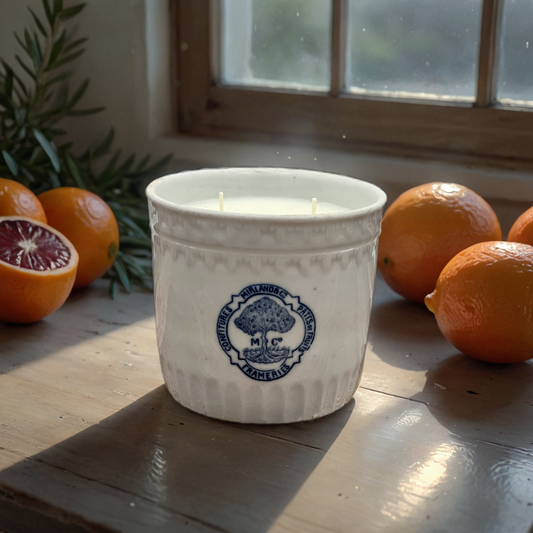 Blood Orange & Amber Soy Candle in Antique Porcelain Marmalade Pot